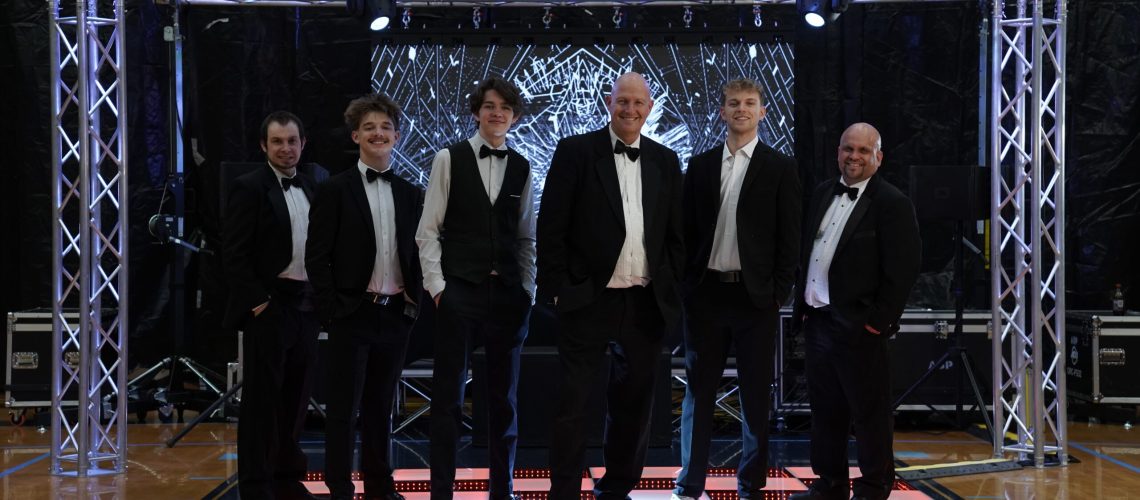 DJs at A&B Productions at an event doing what they do